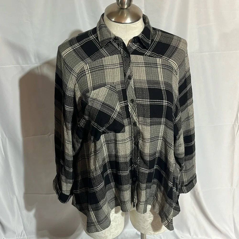 BDG urban outfitters button down long sleeve shirt size medium - Picture 2 of 11